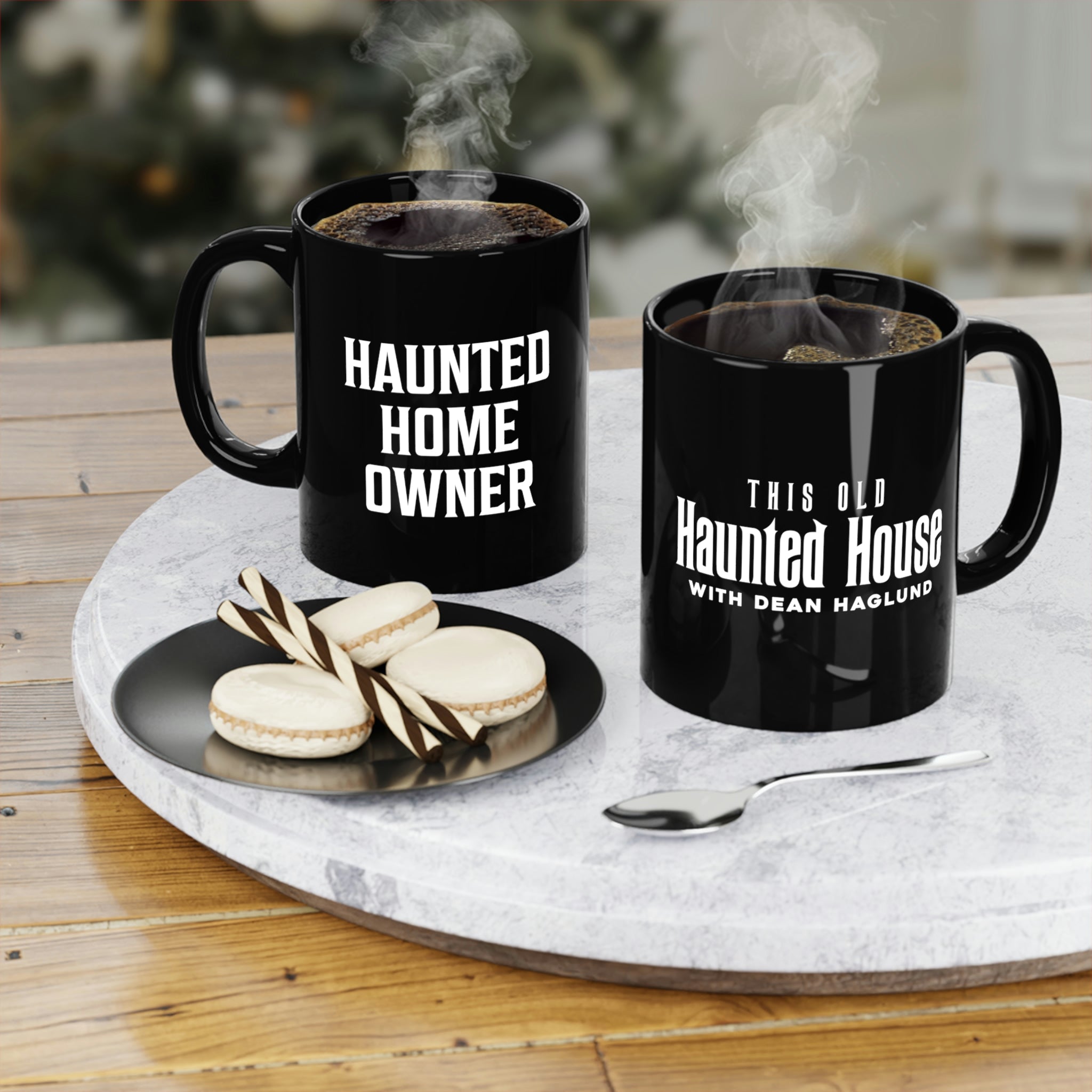 This Old Haunted House Black Coffee Mug, 11oz